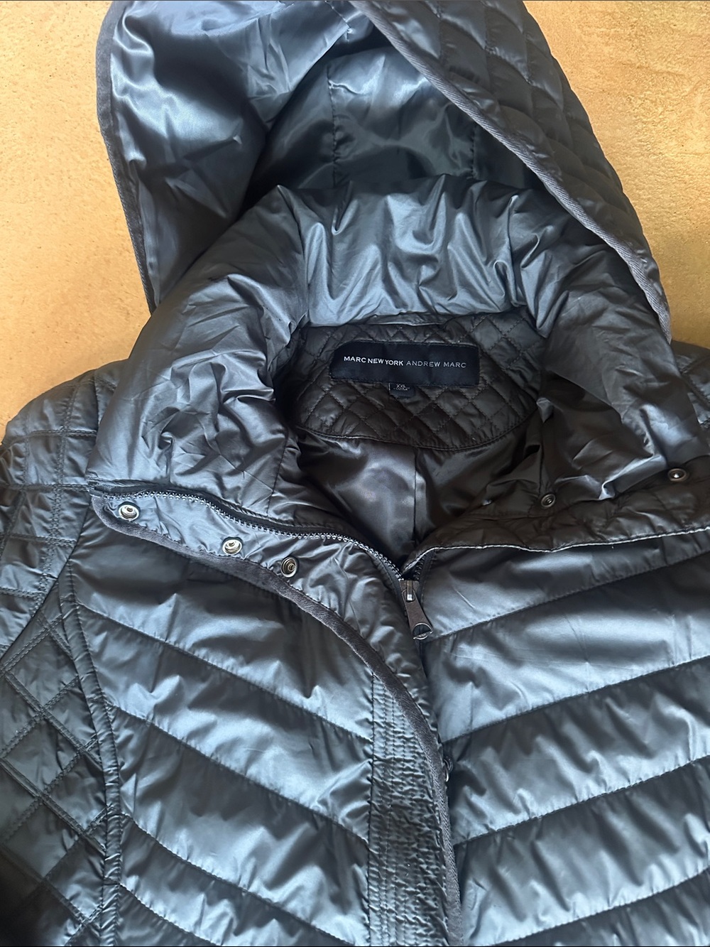 Quilted Hooded Puffer Jacket - Dark Olive XXL - Picture 3 of 7